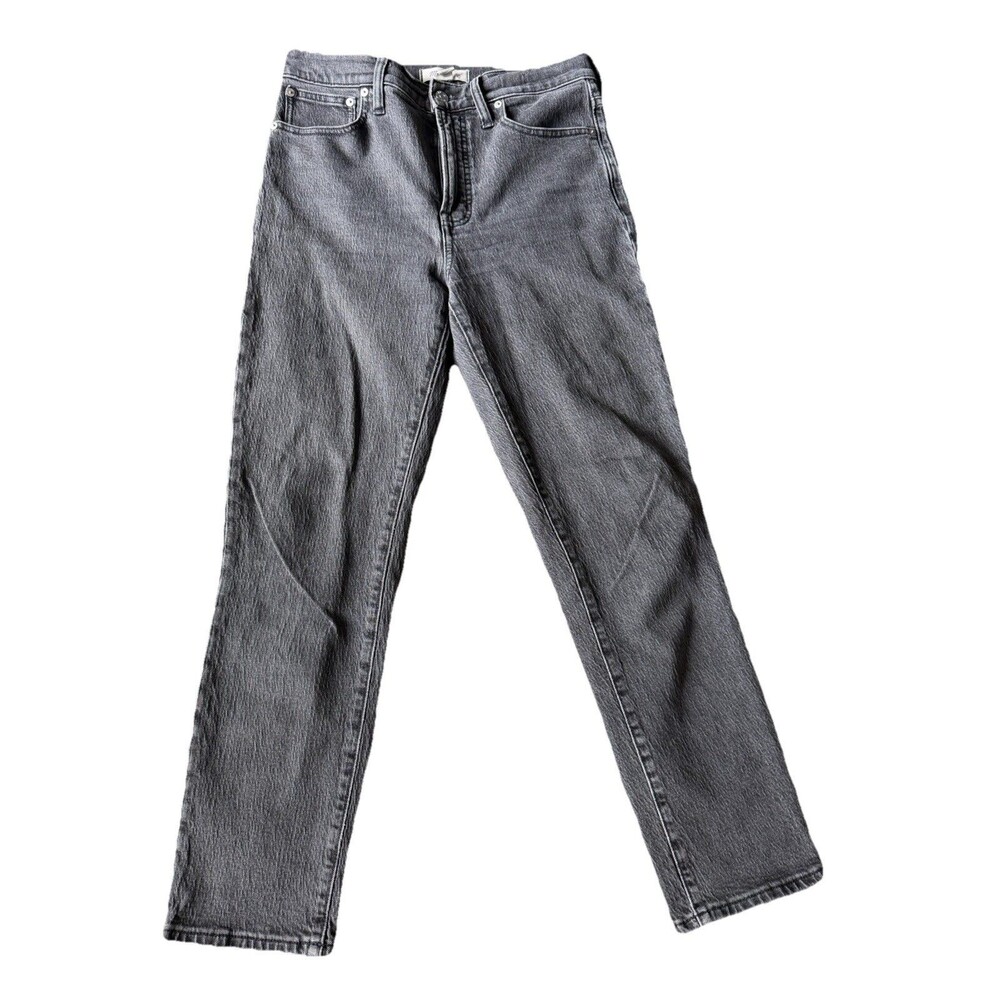 Madewell The Perfect Vintage Jean Straight Leg Womens Denim Size 27 Faded Black